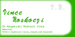 vince moskoczi business card